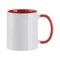 11oz Contrast Orange Handle Ceramic Sublimation Mugs - 6 Pack